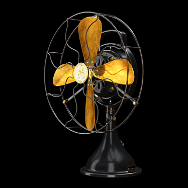 Retro American Fan 3D model image 1 