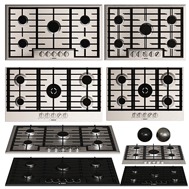 Effortless Cooking with BOSCH Series8 Hobs 3D model image 1 