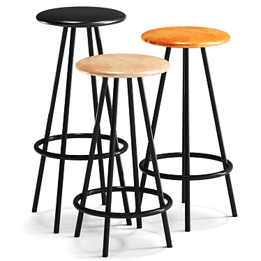 Sleek HOF Bar Stool: Modern Design 3D model image 1 