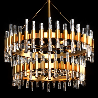 Elegant Haskell 16-Light Chandelier 3D model image 1 