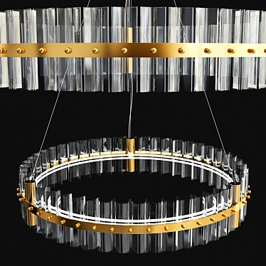 Sleek Elegance: NOVEL Chandelier 3D model image 1 