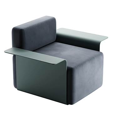 Cubo Mint: Sleekly Modern Lounge Chair 3D model image 1 