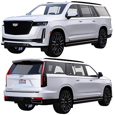 Cadillac Escalade ESV Sport: Futuristic Luxury 3D model image 1 