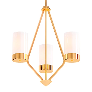 Elevate 3-Light Pillar Chandelier 3D model image 1 