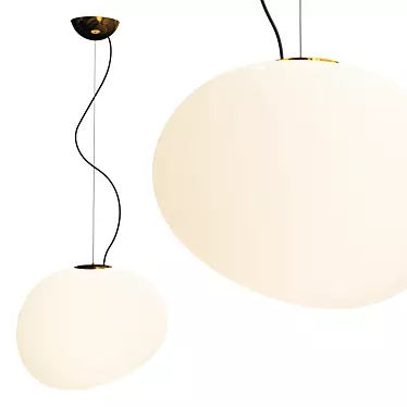 Modern White Gregg Pendant Light 3D model image 1 