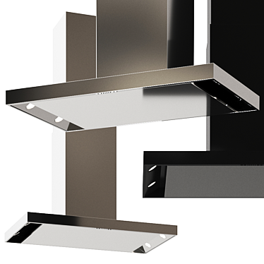 Sleek FLATLINE Wall Hood 3D model image 1 