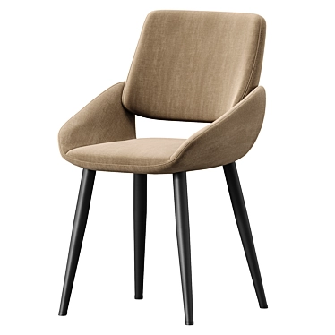 Modern Brown Chair: Stylish & Functional 3D model image 1 