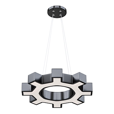 Modern Gear Art Chandelier 3D model image 1 