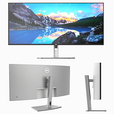 Dell Curved 38-inch UltraSharp Monitor 3D model image 1 