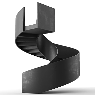 Sleek Metal Spiral Staircase 3D model image 1 