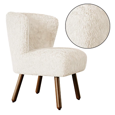 ZARA HOME Terry Armchair 3D model image 1 