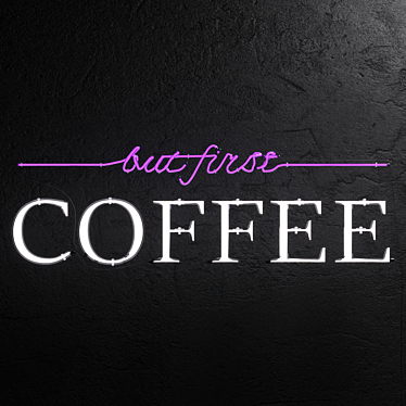 Neon Text 03 Coffee