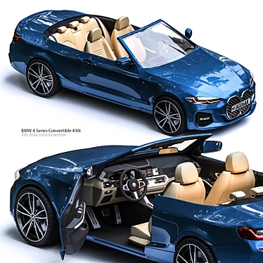 BMW 4 Series Convertible: Effortless Elegance 3D model image 1 