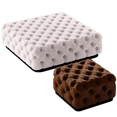 Italian Square Pouf: Stylish and Versatile 3D model image 1 