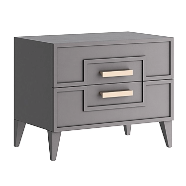 Sleek Benson Bedside Table 3D model image 1 