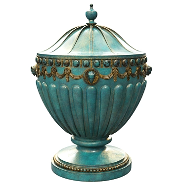 Vintage Gold Patina Vase 3D model image 1 