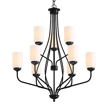 Luxurious Cardinal 9-Light Chandelier 3D model image 1 