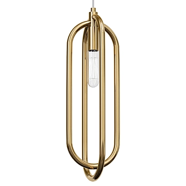 Industrial-inspired Tube Pendant Light 3D model image 1 