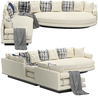 Modern Noonu Sofa: Elegant & Comfortable 3D model image 1 