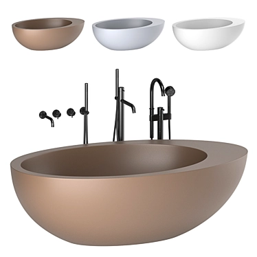 Luxury Italian Cielo Le Giare Bath 3D model image 1 
