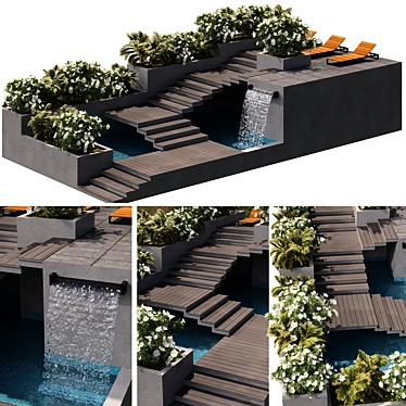  Serene Oasis: Lush Landscaping 3D model image 1 