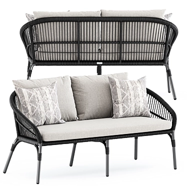 Modern Nexus 2 Seat Sofa 3D model image 1 