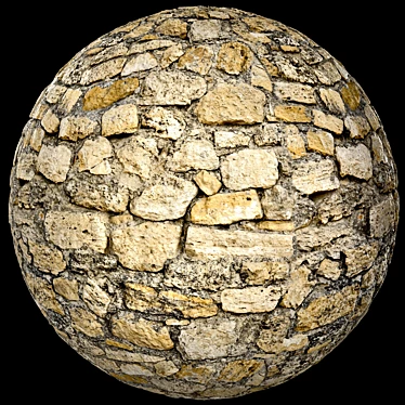Vintage Metal Stone Wall Texture Kit 3D model image 1 