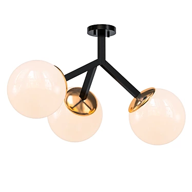 Rustic Elegance: Ravello 3 Light Pendant 3D model image 1 