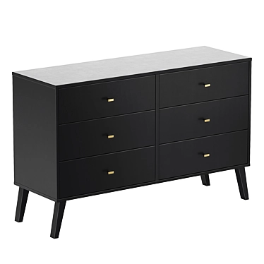 Modern 6-Drawer Dresser by Mercury Row 3D model image 1 