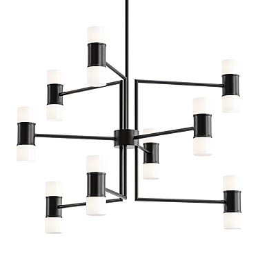 Luxury 9-Light LED Chandelier 3D model image 1 