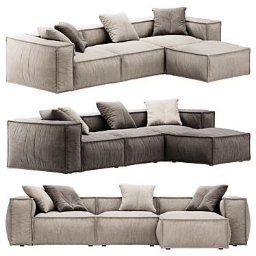 Lenonn 3-Seater Modular Sofa 3D model image 1 