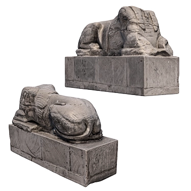 Egyptian Sculpture Replica 3D model image 1 