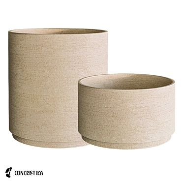 Cylinder XL Planters - Stylish and Durable 3D model image 1 