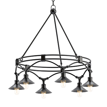 Elegant Shelton Chandelier: Illuminate in Style 3D model image 1 