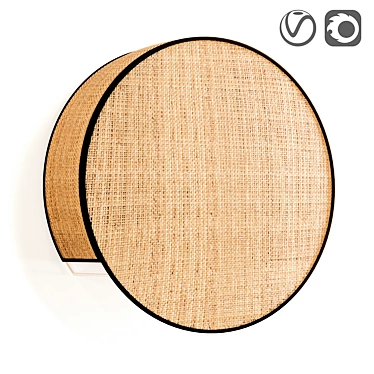 Round raffia lampshade, Dolkie