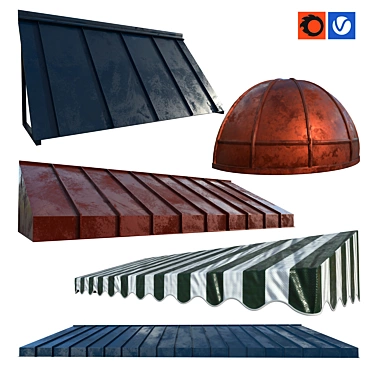 Versatile Awning Set Kit: Vol.10 3D model image 1 