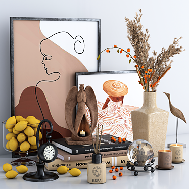Elegant 11-Piece Decor Set 3D model image 1 