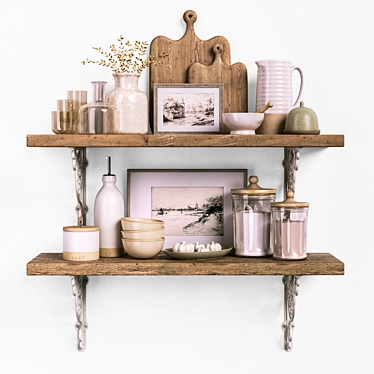 11-Piece Kitchen Set with Shelf Organizers 3D model image 1 