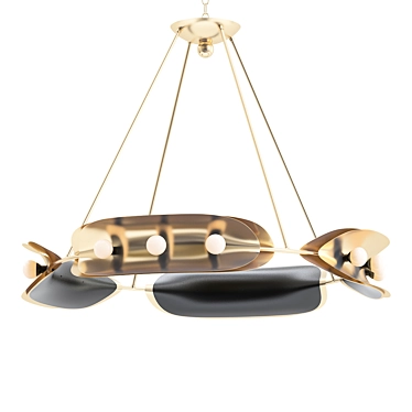 Hopper Chandelier: Sleek Elegance 3D model image 1 