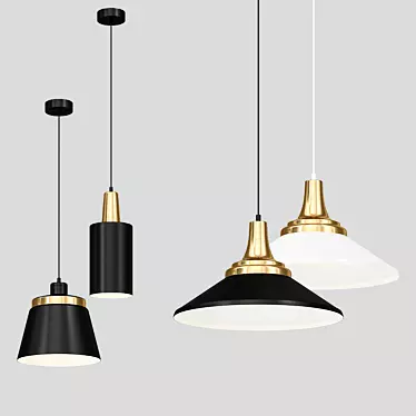 Modern Loft Pendant Lights: Astana Collection 3D model image 1 