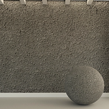 Vintage Urban Concrete Wall 3D model image 1 