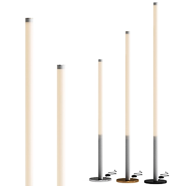 Sleek Tube Floor Lamp 3D model image 1 