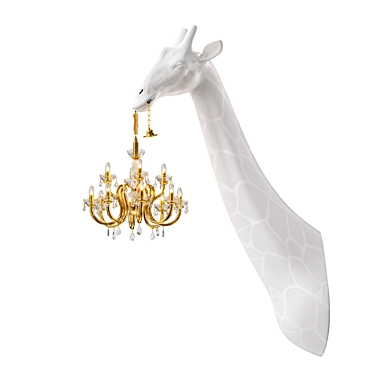 Quirky Giraffe Love Wall Light 3D model image 1 