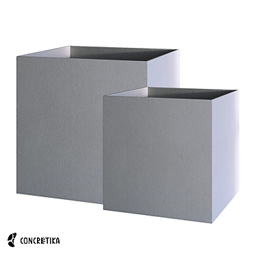 Classic Cube Planter: Modern & Durable 3D model image 1 