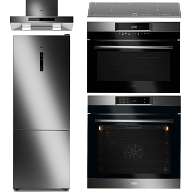 Essential AEG Kitchen Appliances Set 3D model image 1 