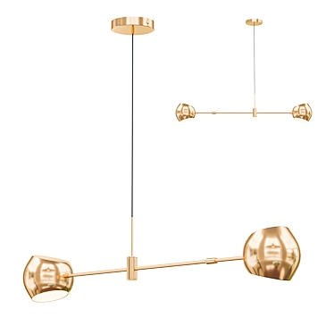 Elegant Acaba Pendant Light 3D model image 1 
