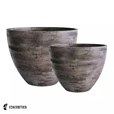 ConcreteFire Collection - Modern Planters 3D model image 1 