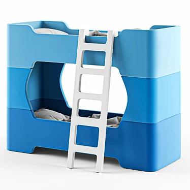 Stackable Bunky Kids Bunk Bed 3D model image 1 