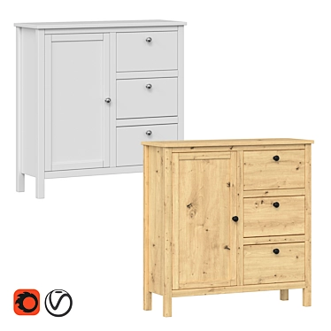 Modern Chest of Drawers - Helga-1 3D model image 1 