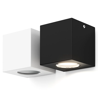 Dexter Cube: Modern Wall Lamp 3D model image 1 